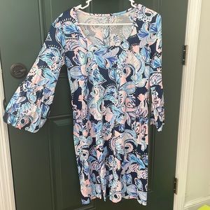 Lilly Pulitzer fitted dress with bell sleeve